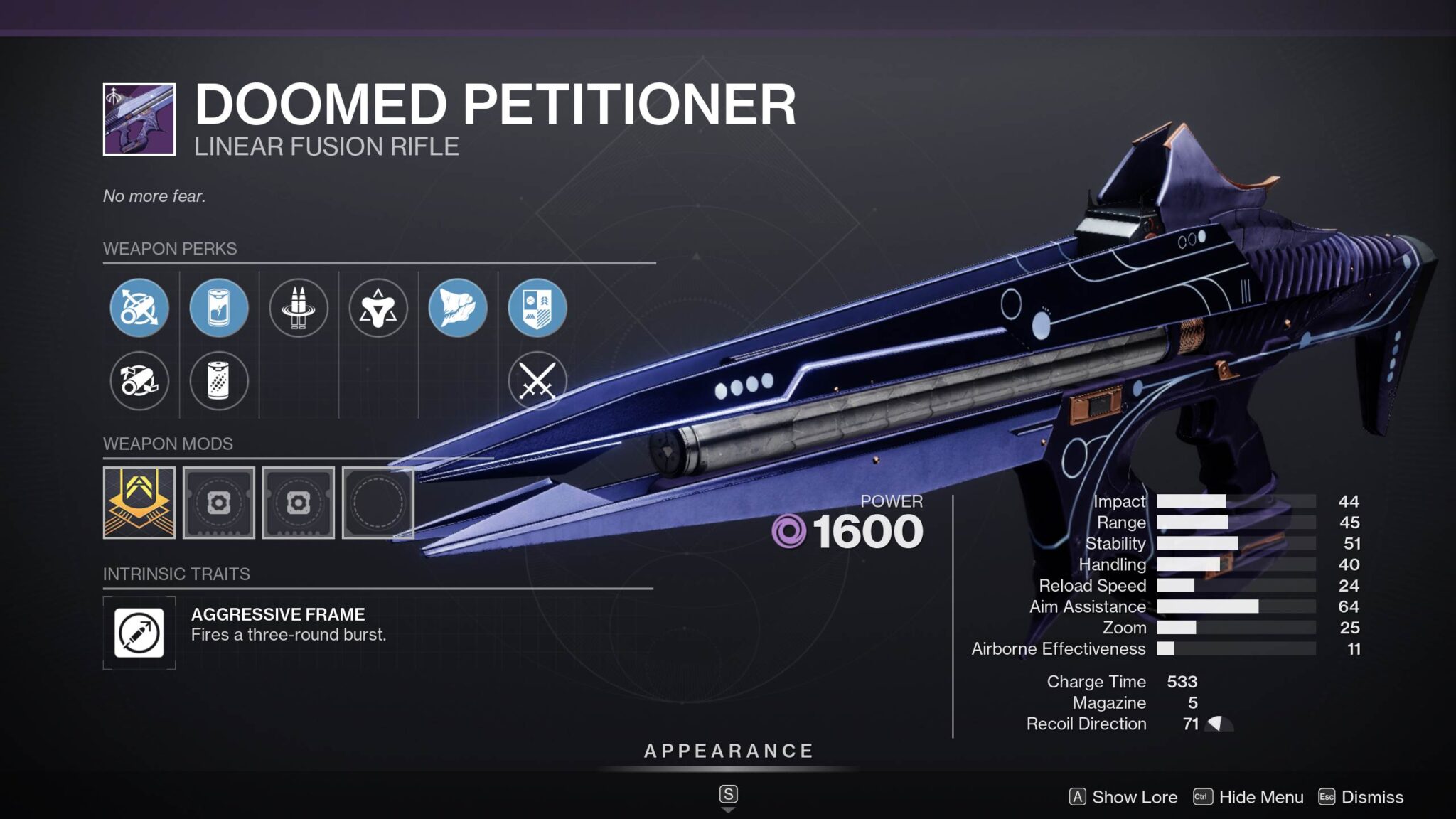 Destiny 2 Doomed Petitioner PVE PVP God Roll And How To Get Deltia