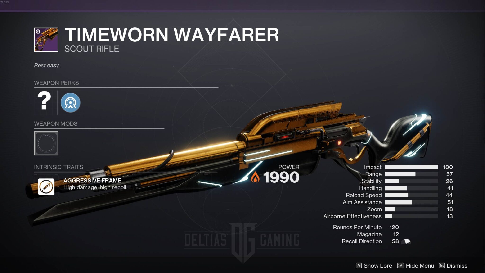 Destiny Timeworn Wayfarer God Roll And How To Get Deltia S Gaming