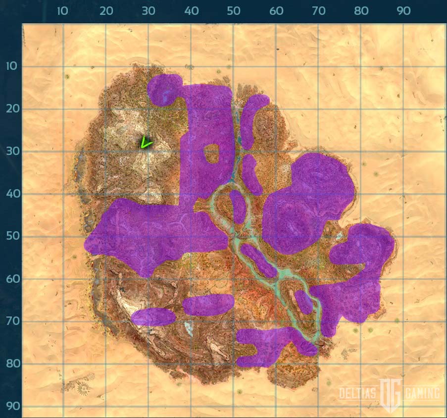 Ark Survival Ascended - Daeodon Spawn Location Map on Scorched Earth ...