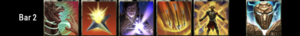 image of skills on bar two of the stamina sorceror group and advanced pve build