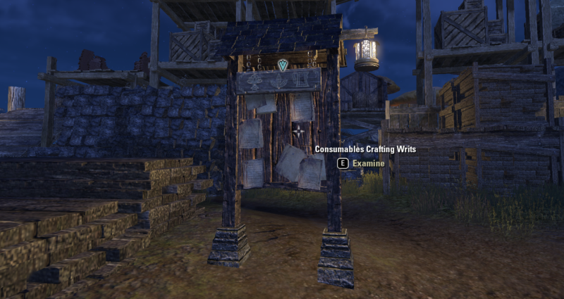 ESO Consumables Crafting Board