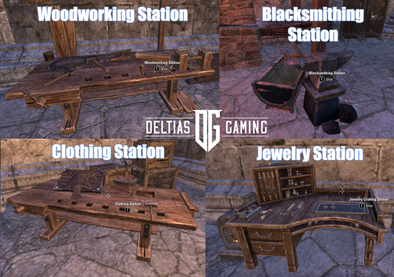 ESO Equipment Crafting Stations