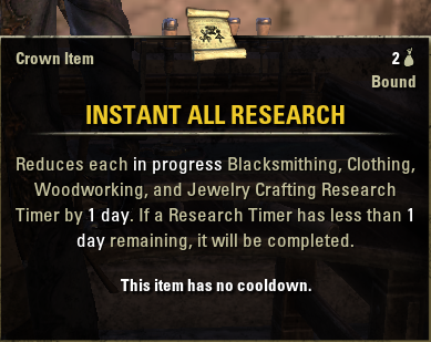 ESO Instant All Research Scroll