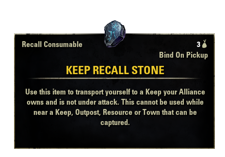 ESO Keep recall stone