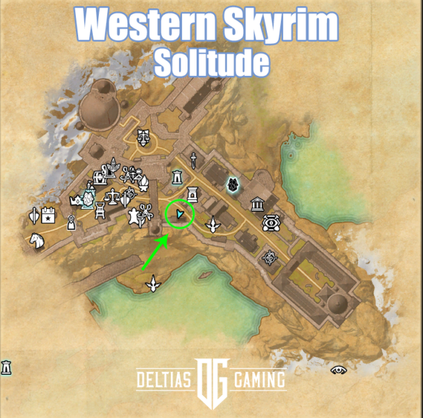 ESO Western Skyrim Solitude Daily Map