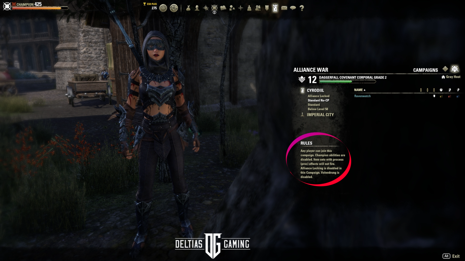 ESO PvP Campaigns guide, and what to choose, CP or noCP? Deltia's Gaming