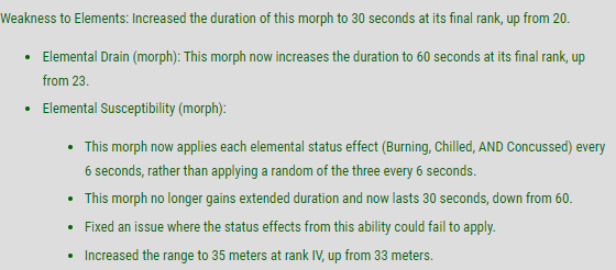 ESO Weakness to Elements Firesong Change