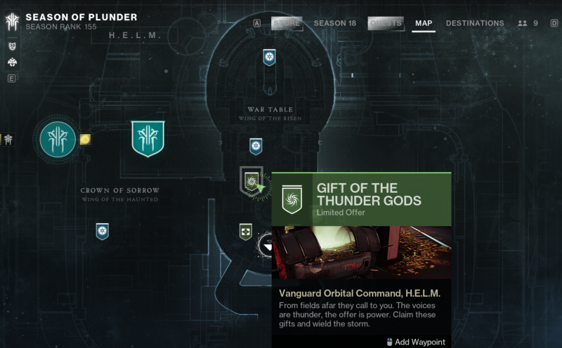 Destiny 2 Helm gift of Thunder gods