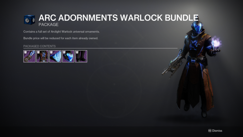 Arc Adornments Warlock Bundle