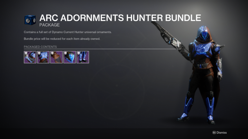 Arc Adornments Hunter Bundle Season 19 Armor