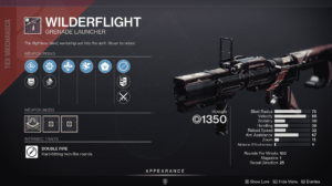 Destiny 2 Spire of the Watcher Wilderflight - Grenade Launcher