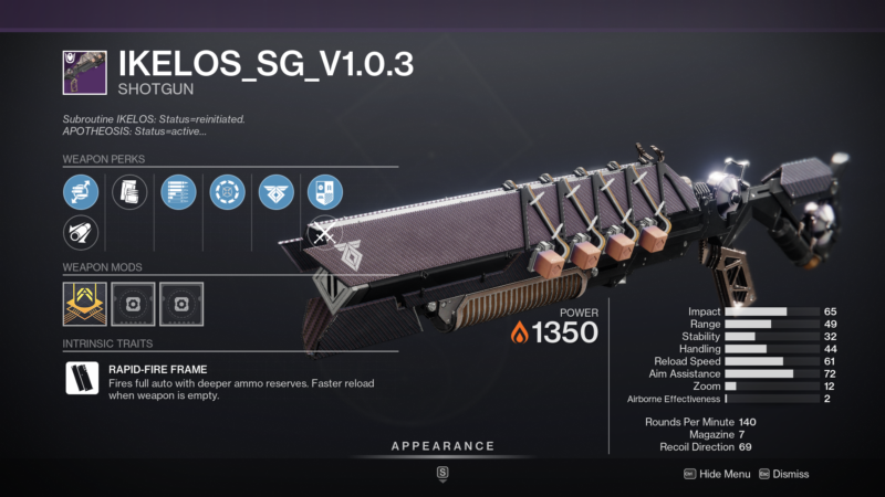 Ikelos_SG_V1.0.3 Shotgun Season 19 Seraph Weapon