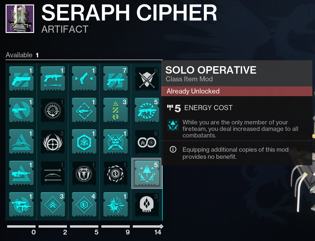 Solo Operative Mod Season of the Seraph - Deltia's Gaming