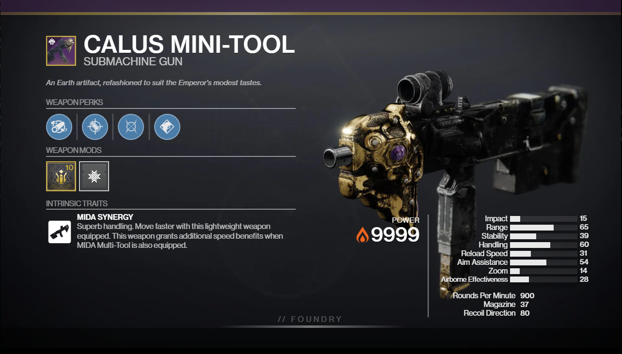 Calus Mini Tool PVP God Roll Deltia's Gaming