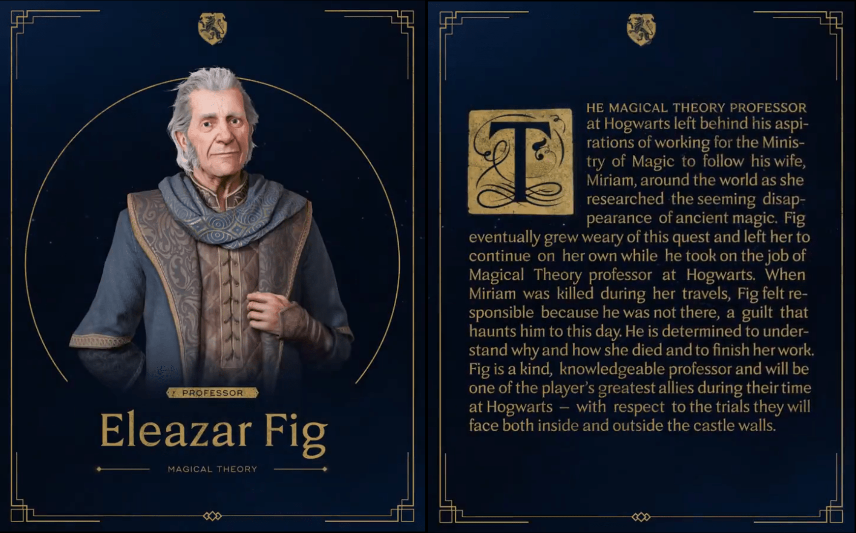 Hogwarts legacy professor fig