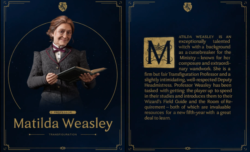 Hogwarts Legacy Professor Matilda Weasley Deltias Gaming 3018