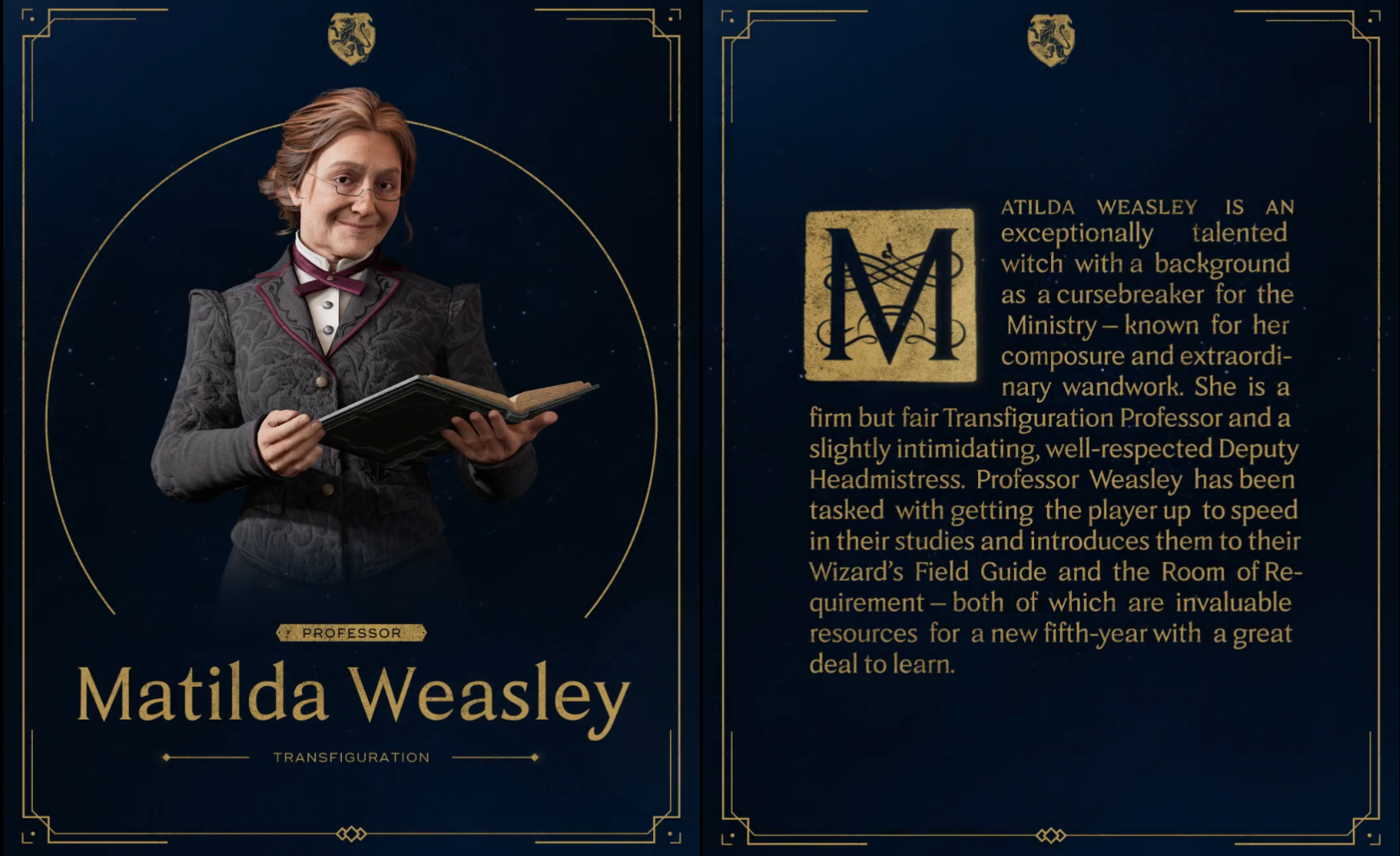 Hogwarts Legacy Professor Matilda Weasley