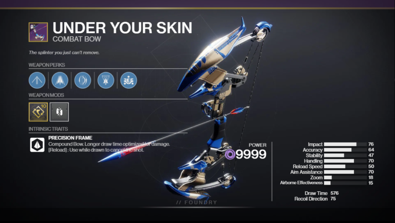 Under Your Skin PVE God Roll