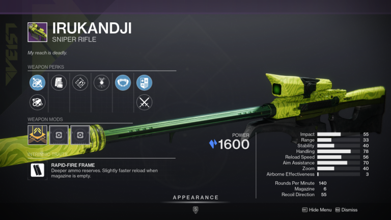 Destiny 2 Irukandji Sniper Rifle