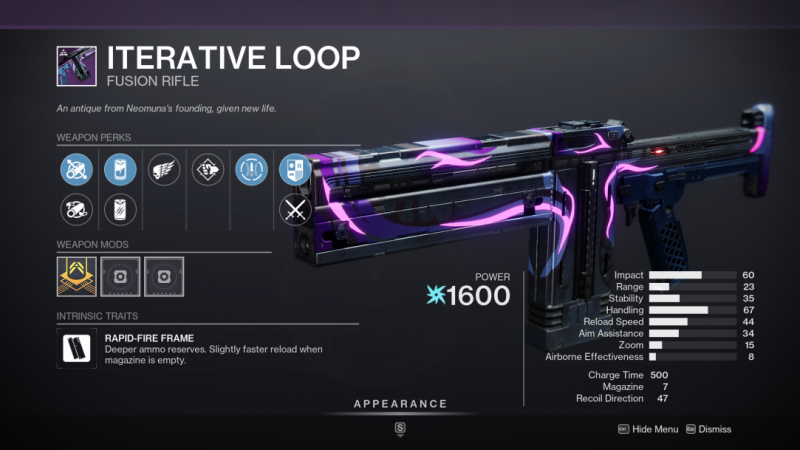 Destiny 2 - Iterative Loop