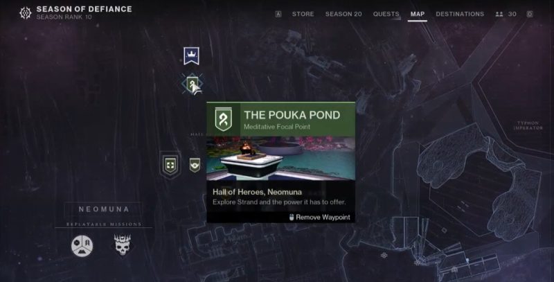 Destiny 2 - The Pouka pond location