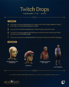 Hogwarts Legacy How to Link Account to Get a Twitch Drops