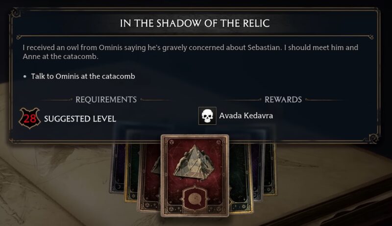 Hogwarts Legacy - In The Shadow of The Relic Quest - Avada Kedavra Curse