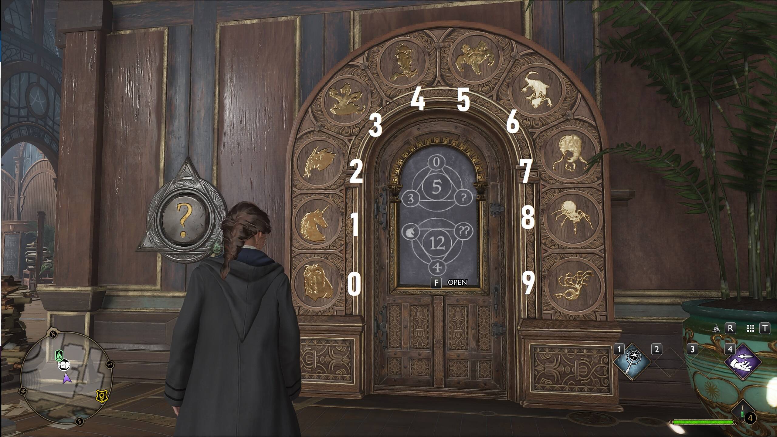 Hogwarts Door 13 21 Puzzle Hogwarts Legacy 