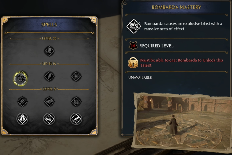 Hogwarts Legacy Talent Bombarda Mastery