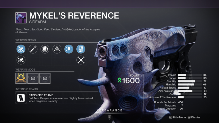 Destiny-2-Mykels-Reverence-Sidearm