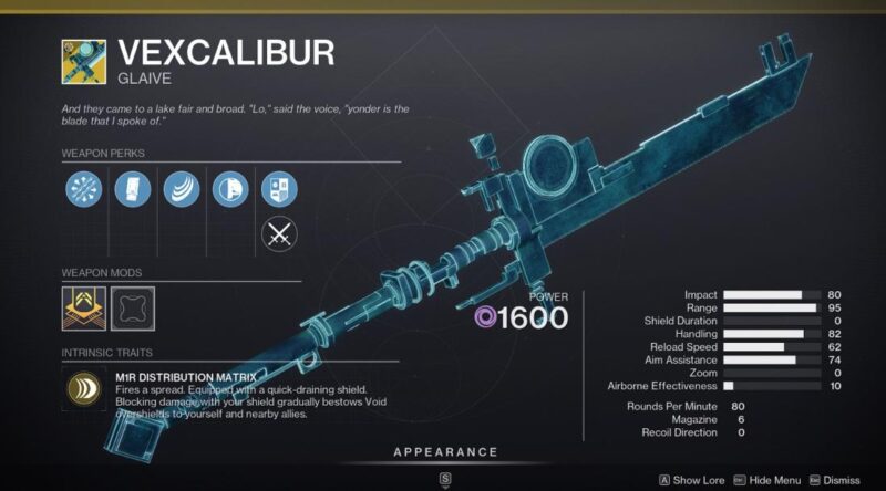 Destiny 2 - Vexcalibur Exotic Glaive