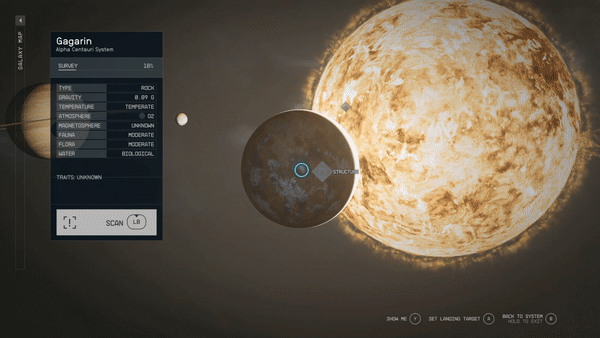 Starfield Planetary System Gif