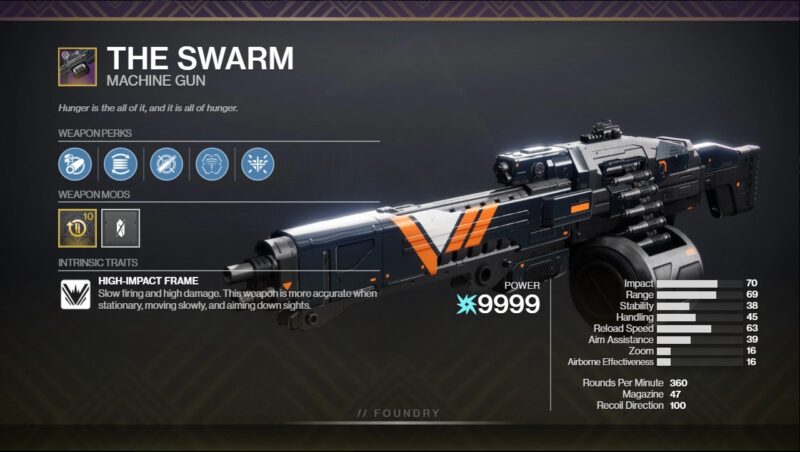 The Swarm PVE God Roll