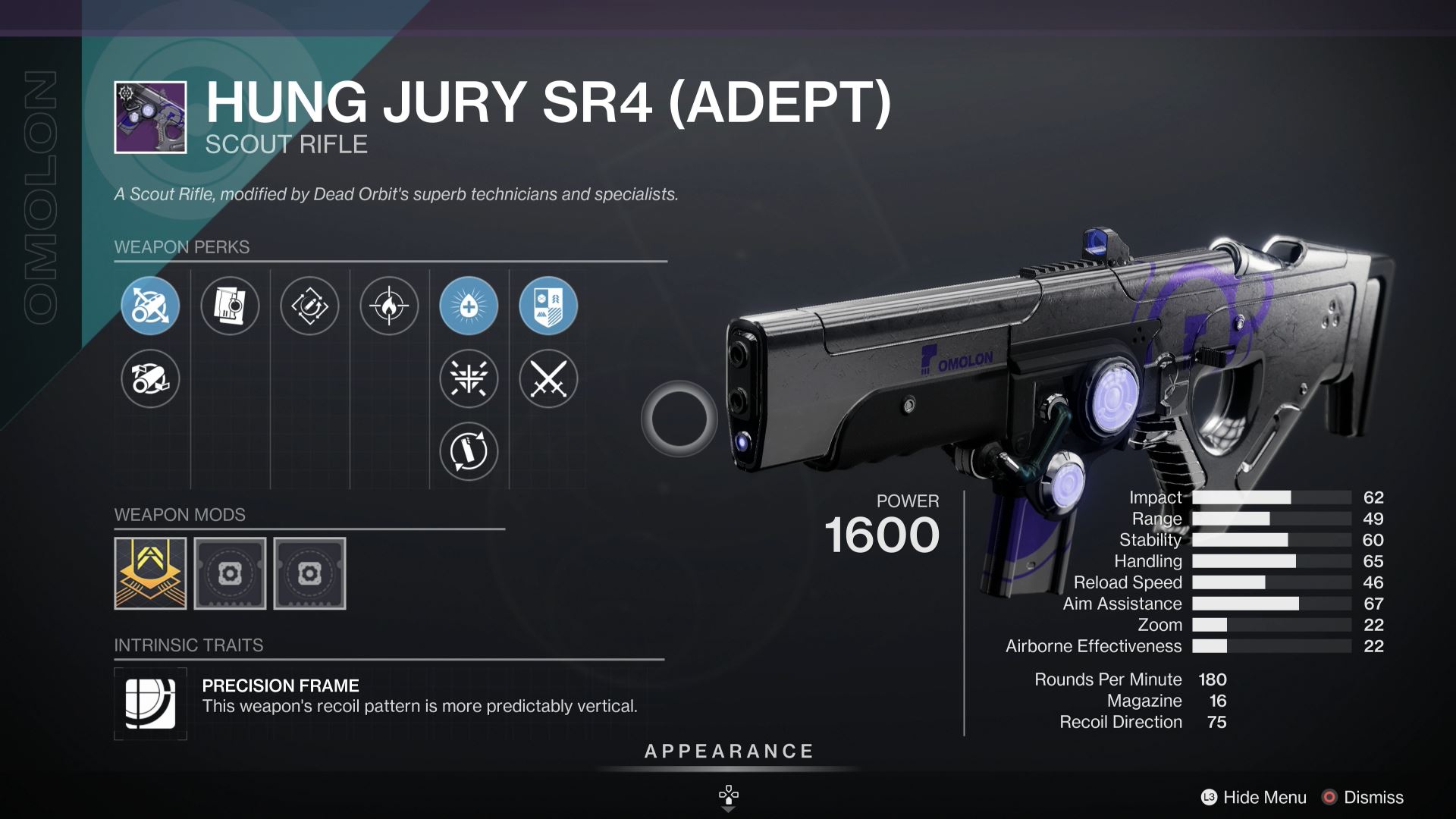Hung Jury SR4 Kinetic Scout Rifle