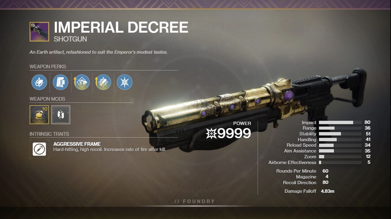 Destiny 2 Imperial Decree God Roll and How to Get Deltia's Gaming