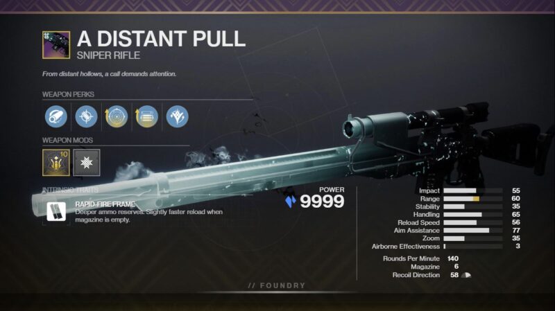 A Distant Pull PvP God Roll