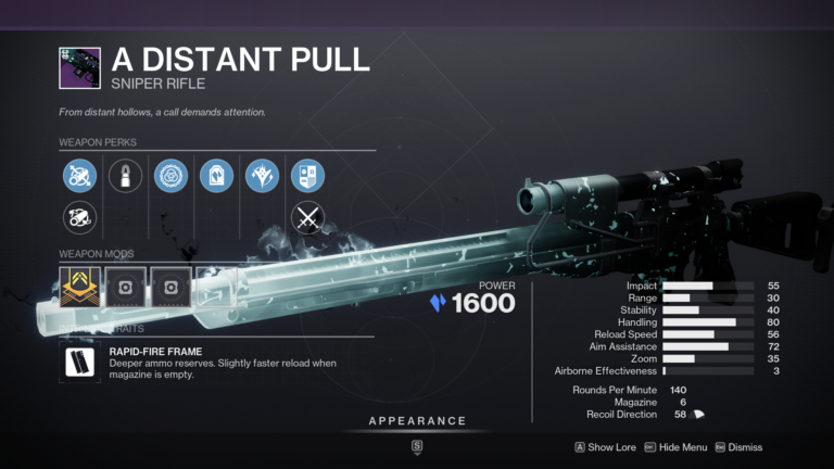 Destiny 2 A Distant Pull Sniper Rifle