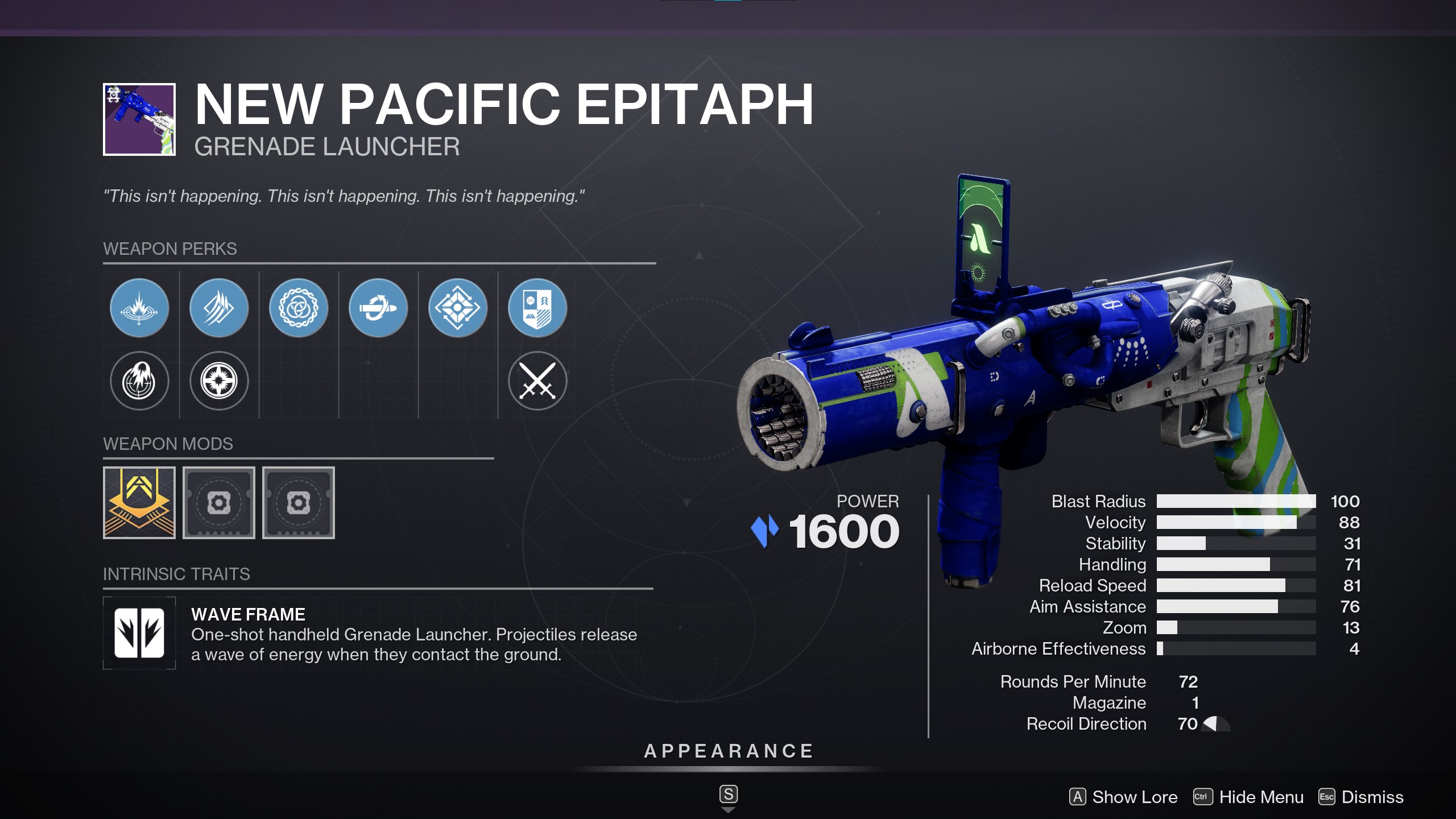 Destiny 2 New Pacific Epitaph God Roll and How to Get - Deltia's Gaming