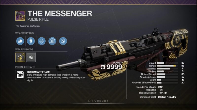 Destiny 2 The Messenger God Roll and How to Get
