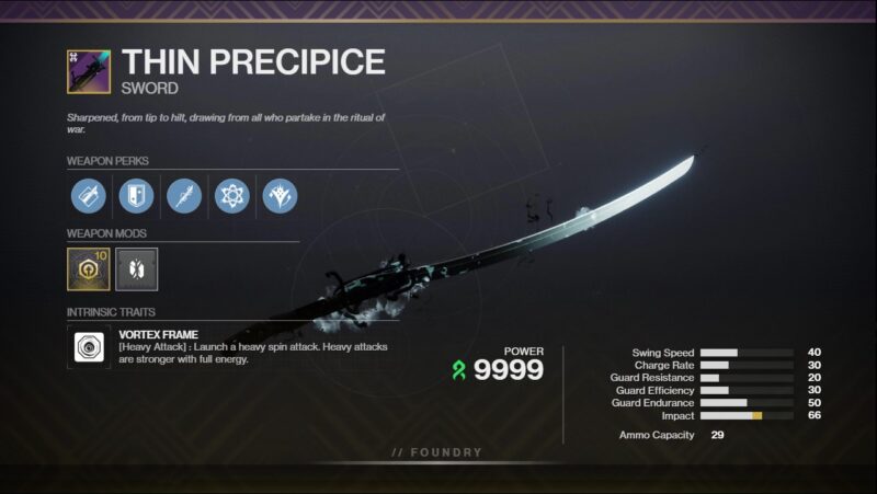 Destiny 2 Thin Precipice God Roll And How to Get