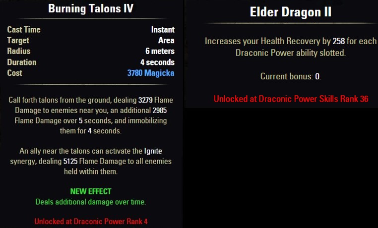 Dragonknight Skill Change for ESO Necroms
