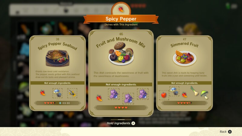 How to Survive Cold and Freezing Temperatures in Zelda Tears of the Kingdom - Food Recipes With Cold Resistance