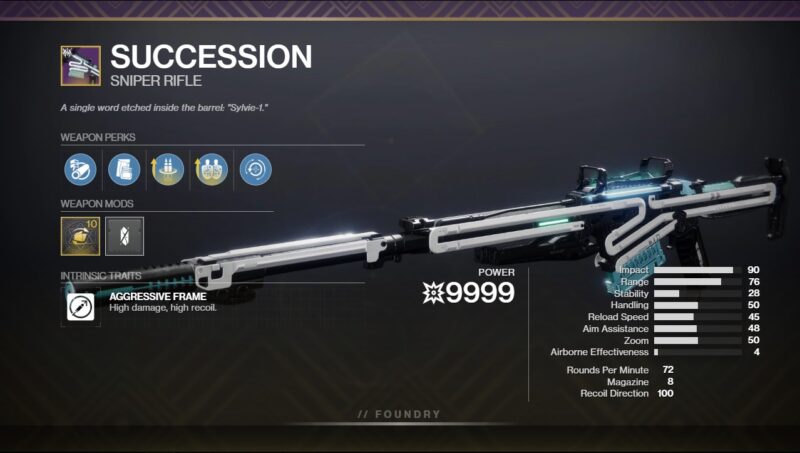 Succession PVE God Roll