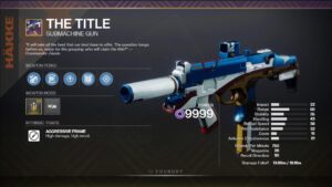 The Title PVE God Roll