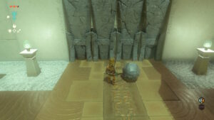 Zelda - Tears of the Kingdom - In-Isa Shrine - First Puzzle Solution, Rock Door