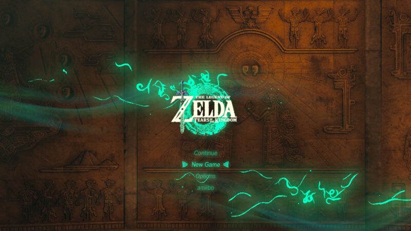 Zelda Tears of the Kingdom - Title Screen