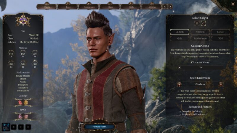 Almost a century spent in Baldur's Gate 3 character creation