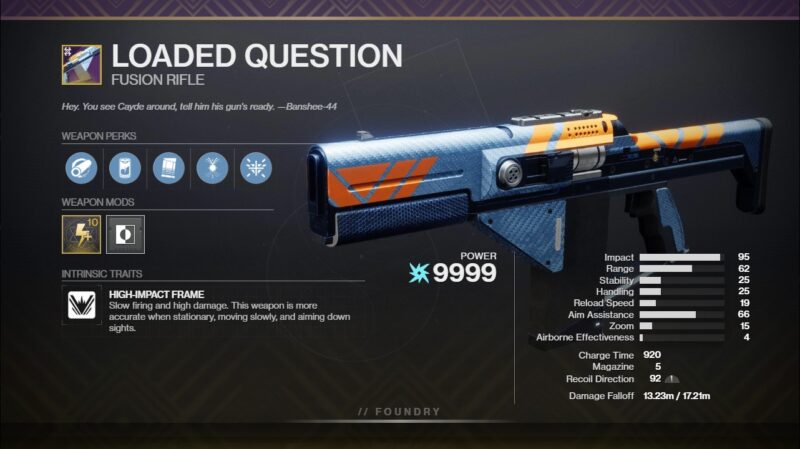 Loaded Question Fusion Rifle