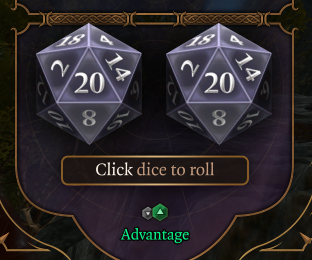 Baldur's Gate 3 Advantage Dice Roll