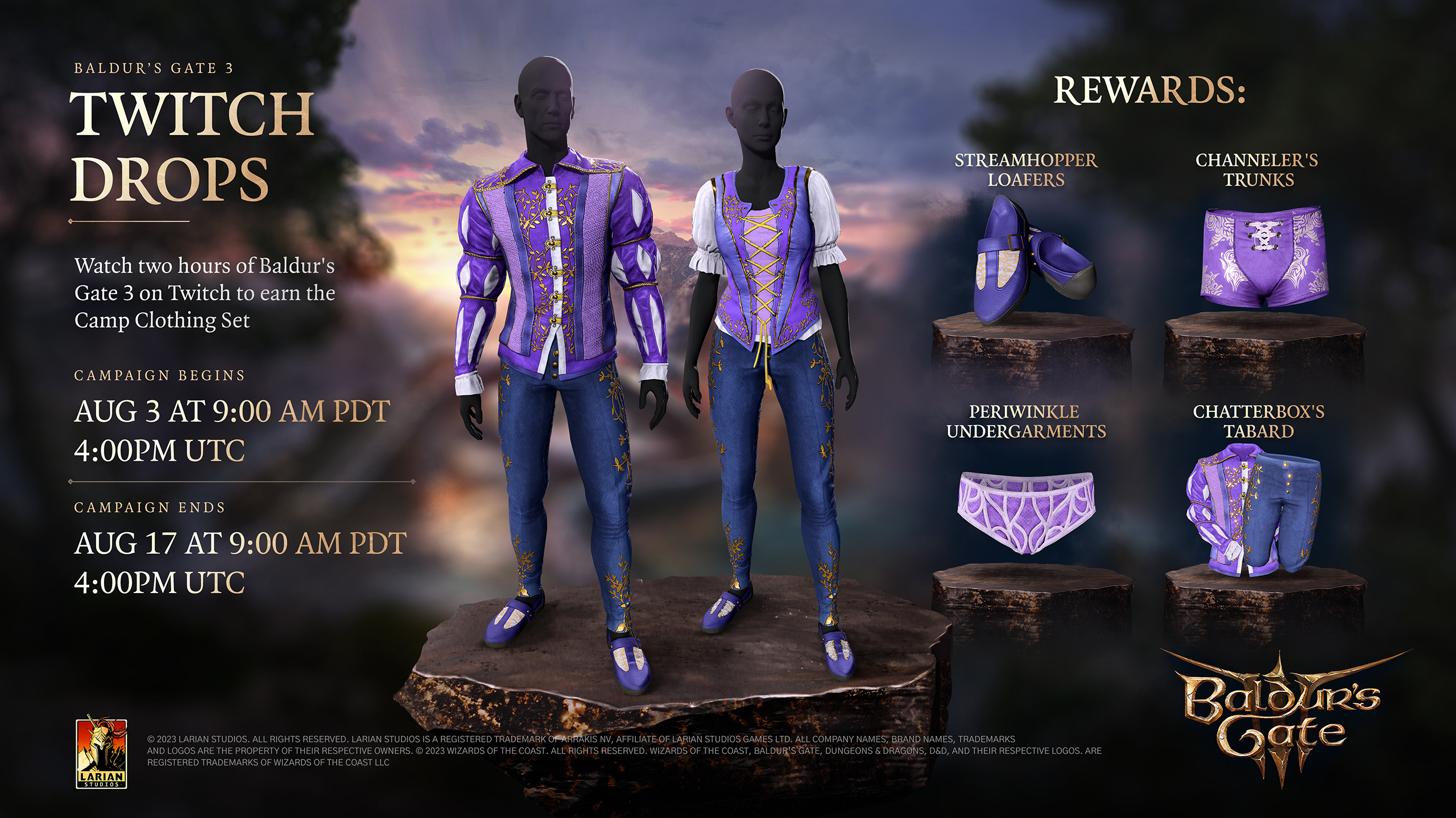 Purple Underwear in Baldur's Gate 3 Twitch Drops - Deltia's Gaming